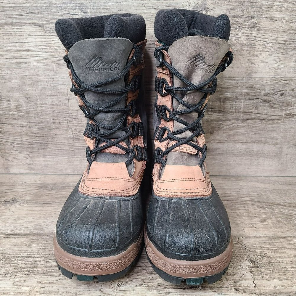 Columbia Bugabison Waterproof Winter Snow Boots Men’s Size 8 Thermolite Leather - Picture 2 of 9